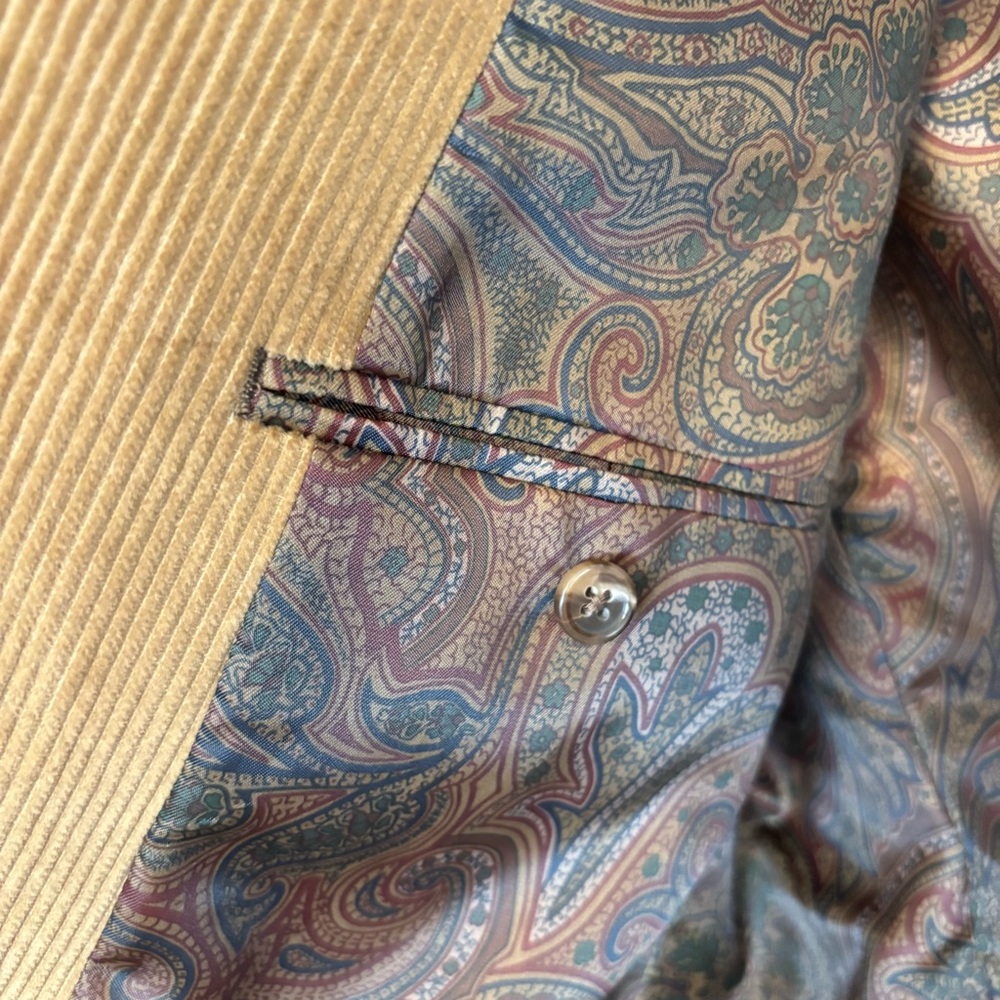 LAUREN RALPH LAUREN Men's Tan Blazer Cotton 40S/XL - Picture 10 of 14